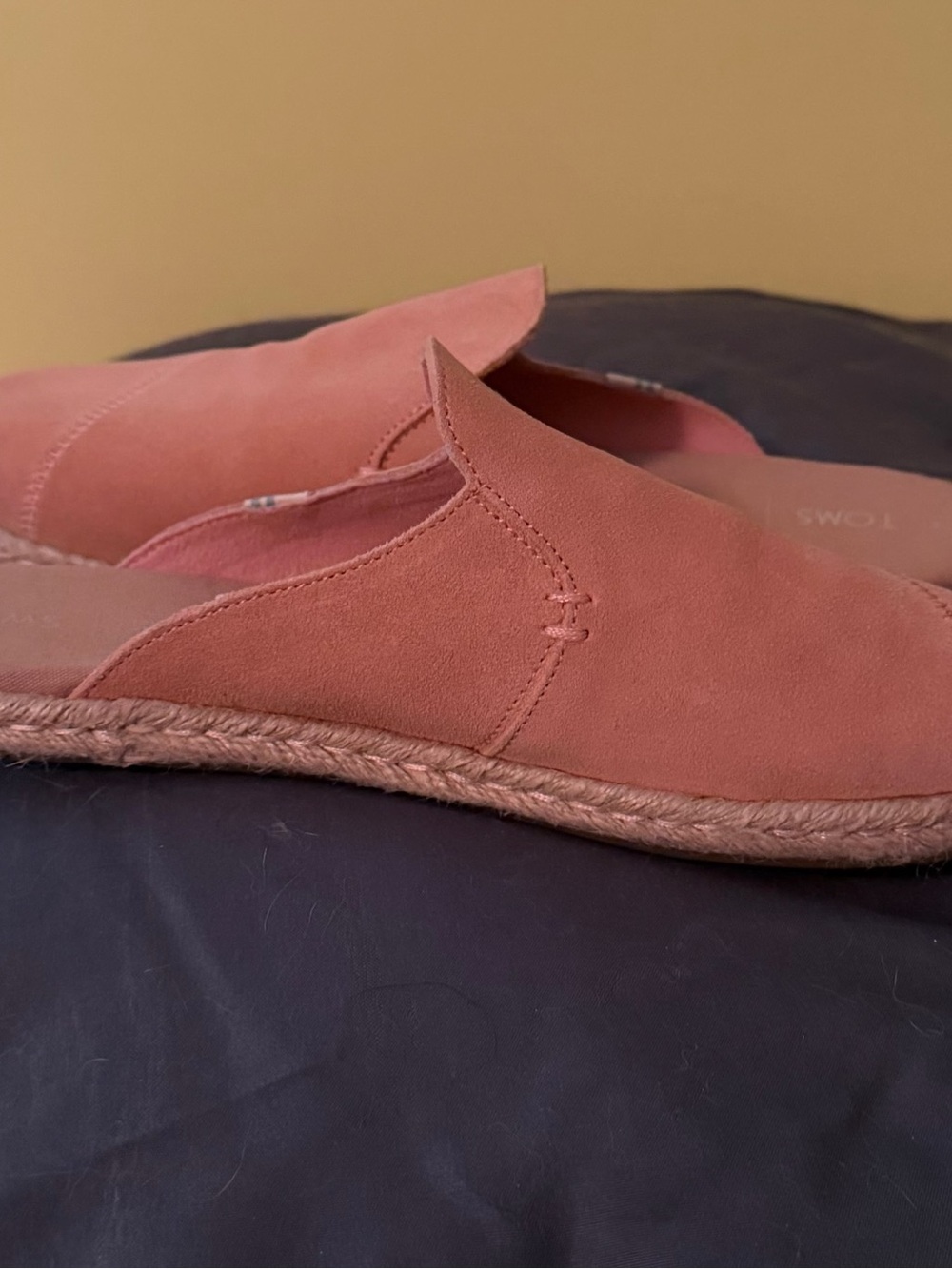 TOMS Coral Suede Slip-On Espadrille Mule